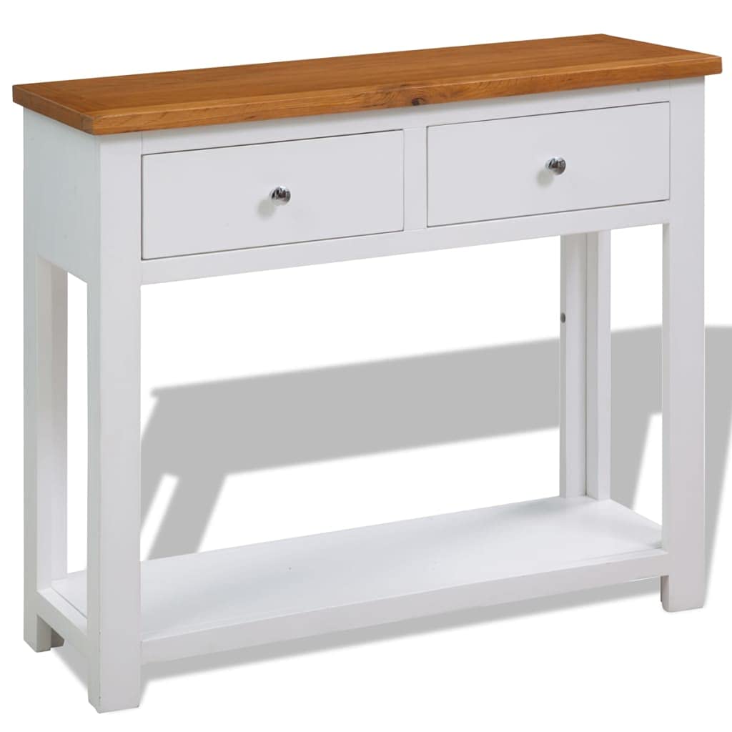 Solid Oak Wood Console Table B199858