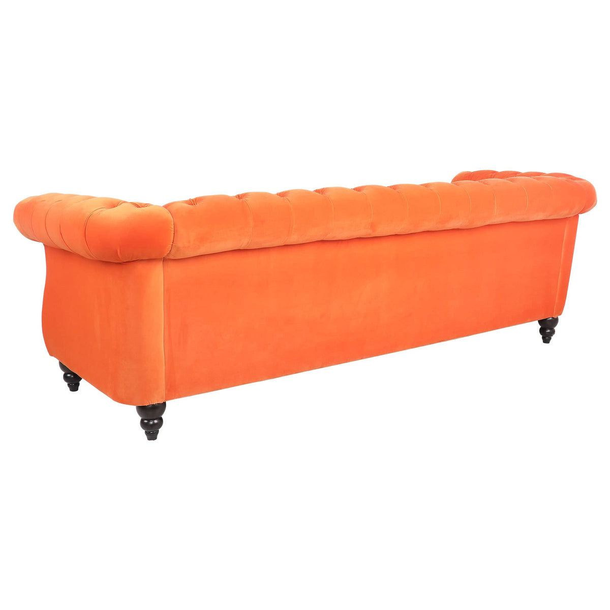 Orange Velvet 3 Seat Sofa S263