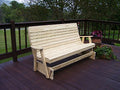 Unfinished Pine Highback Patio Glider Bench B671