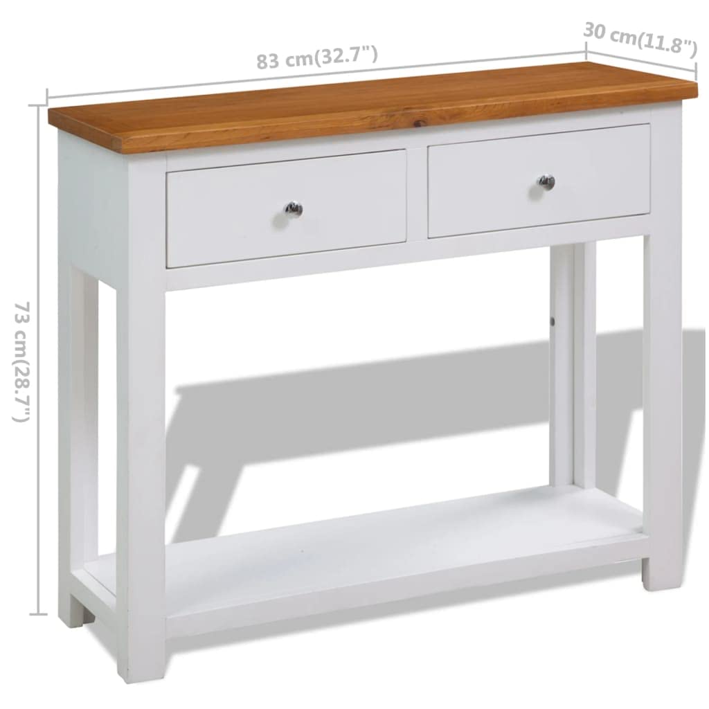 Solid Oak Wood Console Table B199858