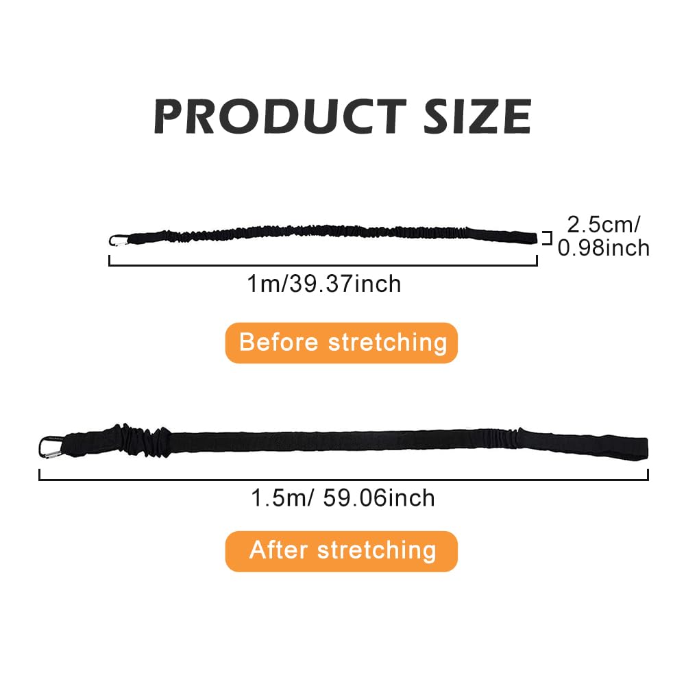 2 Pack Stretchable Kayak Paddle Leash with Carabiner D9976