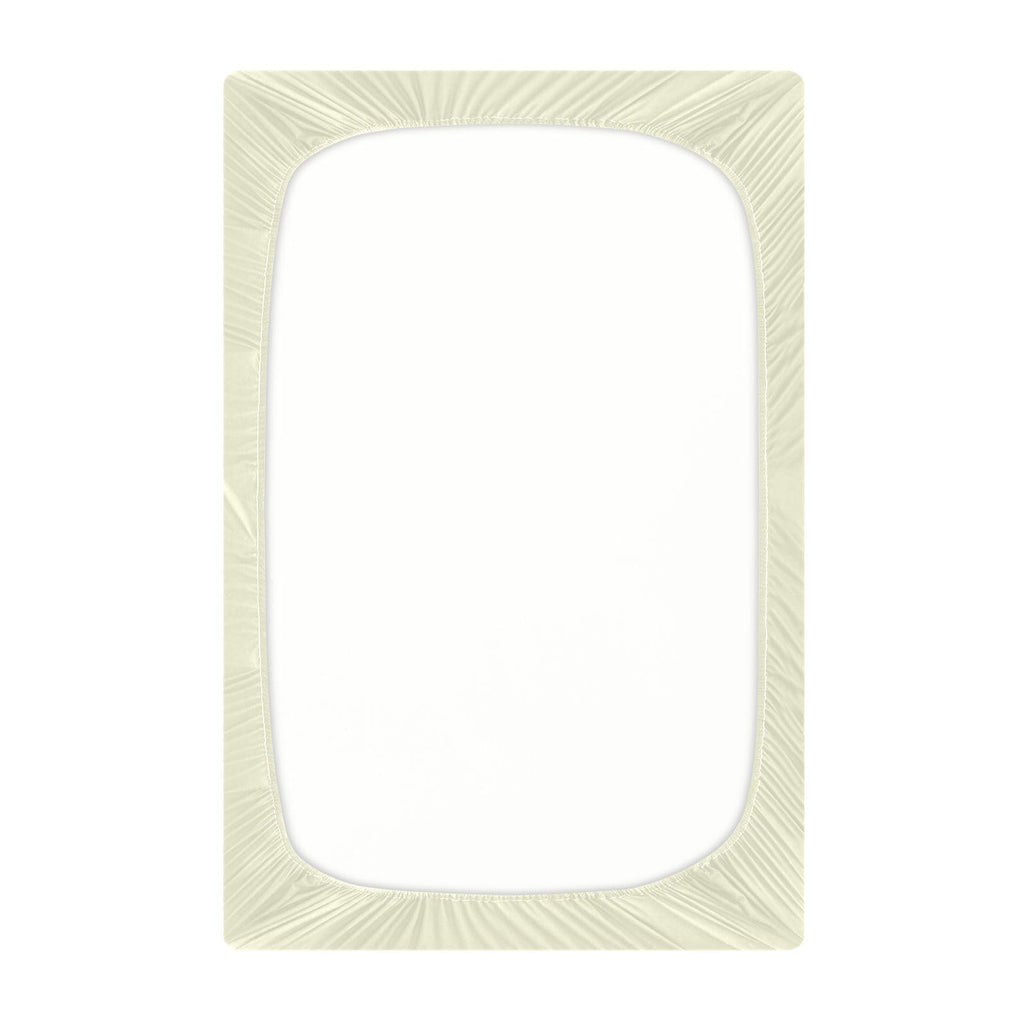 Light Yellow Fitted Crib Sheet Microfiber D58160
