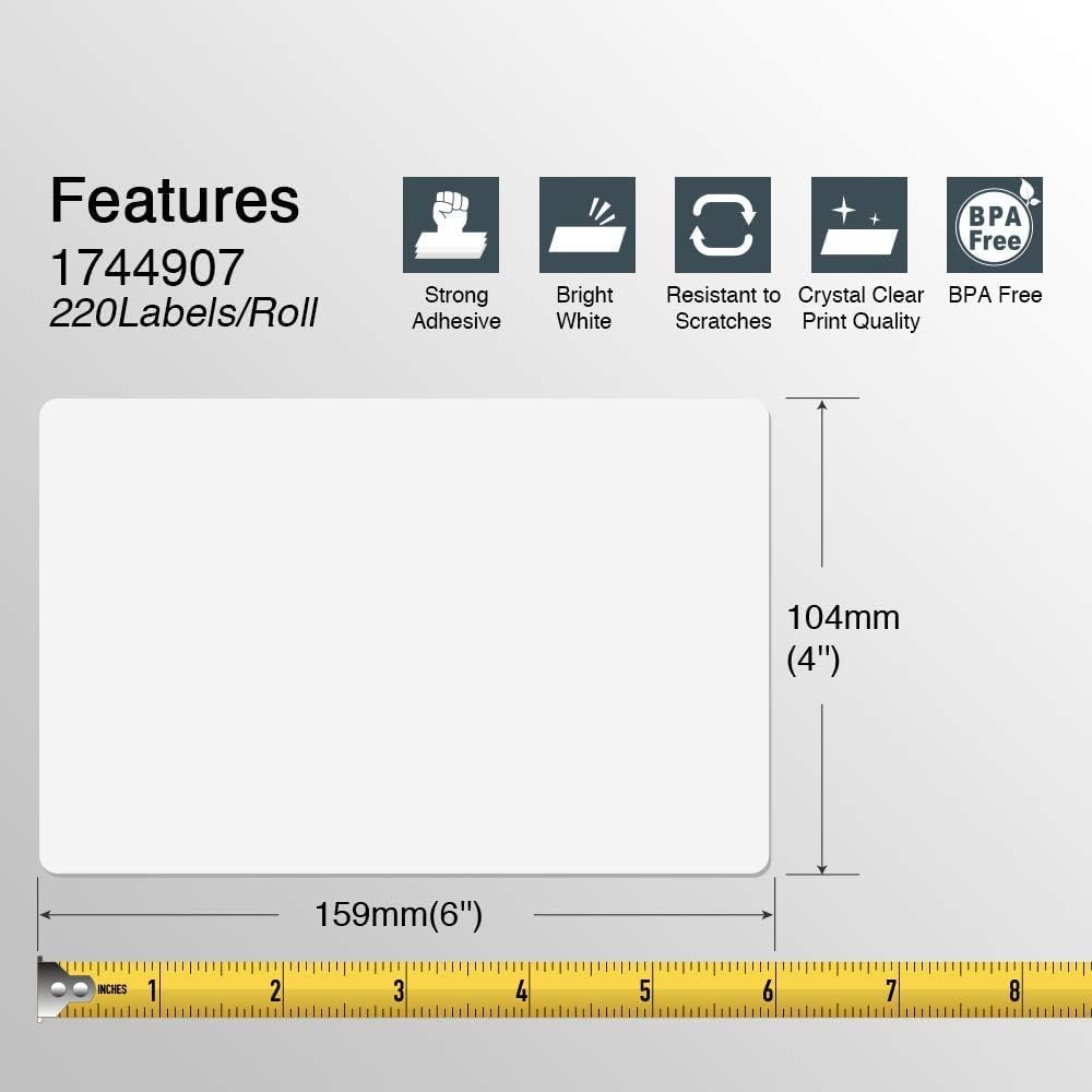 4" x 6" Large Shipping Labels W653