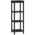 Black 4-Tier Wooden Bookcase Q2296