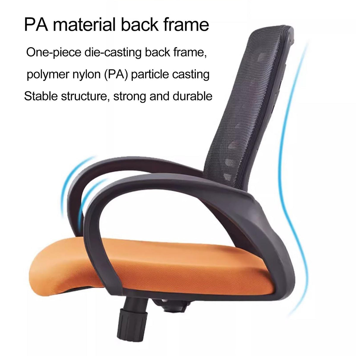 Orange Ergonomic Mesh Office Chair with Lumbar Support F629