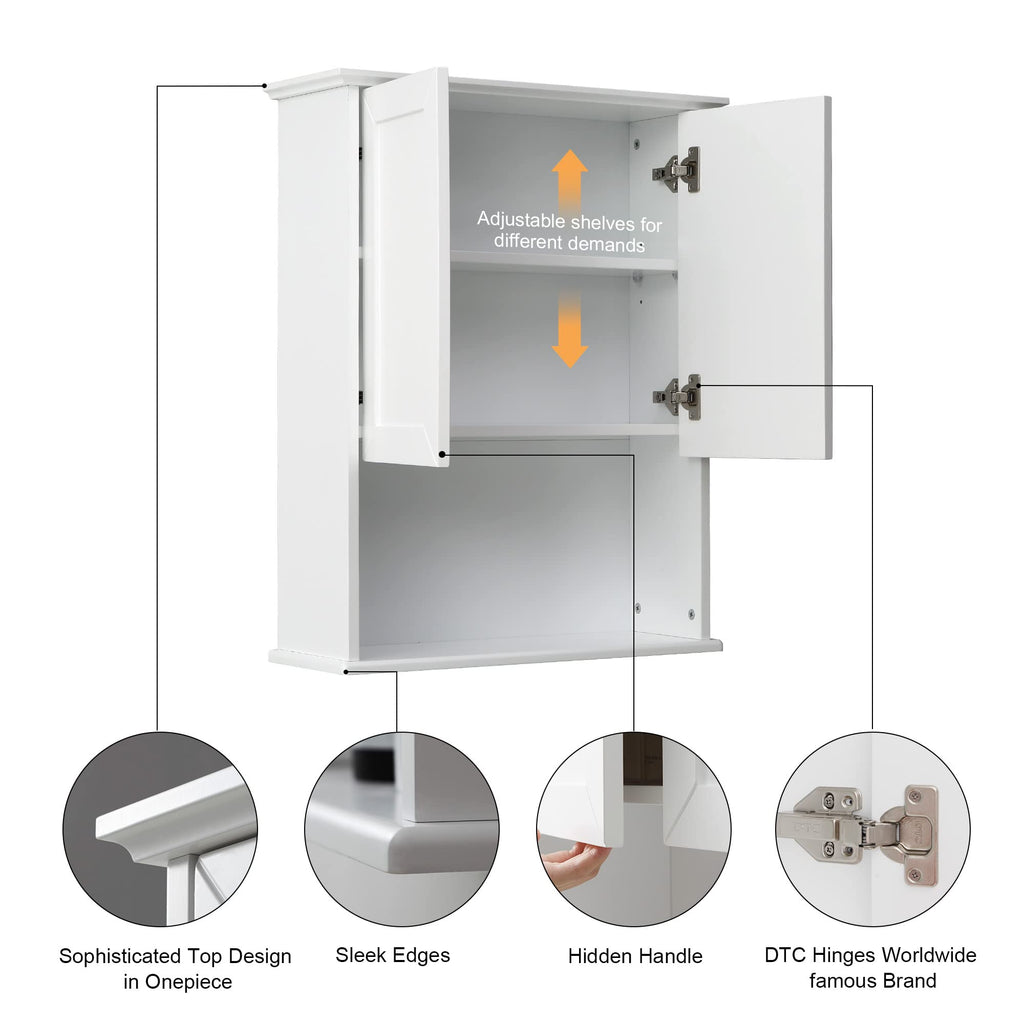 Bathroom Wall Medicine Cabinet with Soft-Close Hinges T128
