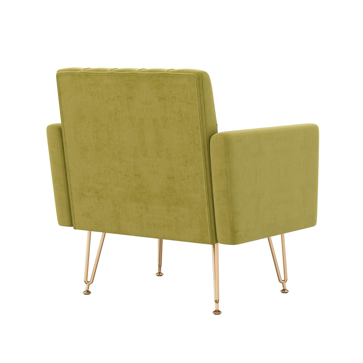 Green Velvet Accent Chair with Arm J433