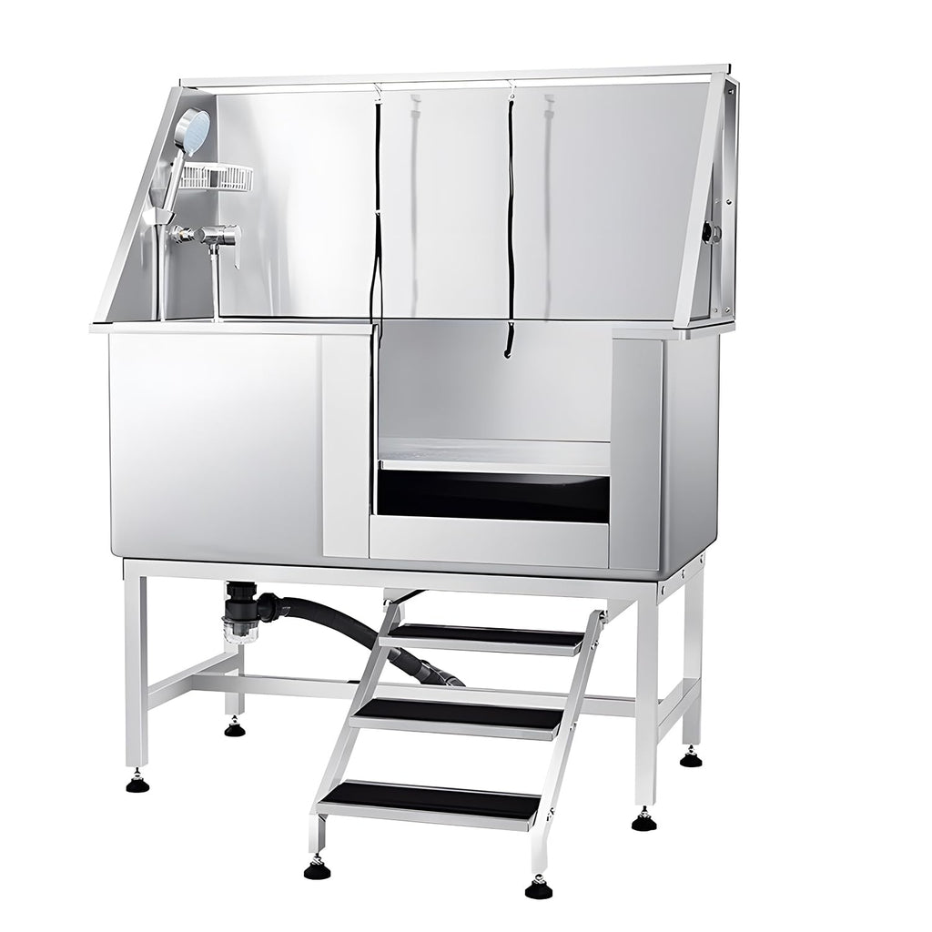 Stainless Steel 304 Dog Grooming Tub with Stairs and Faucet E969053