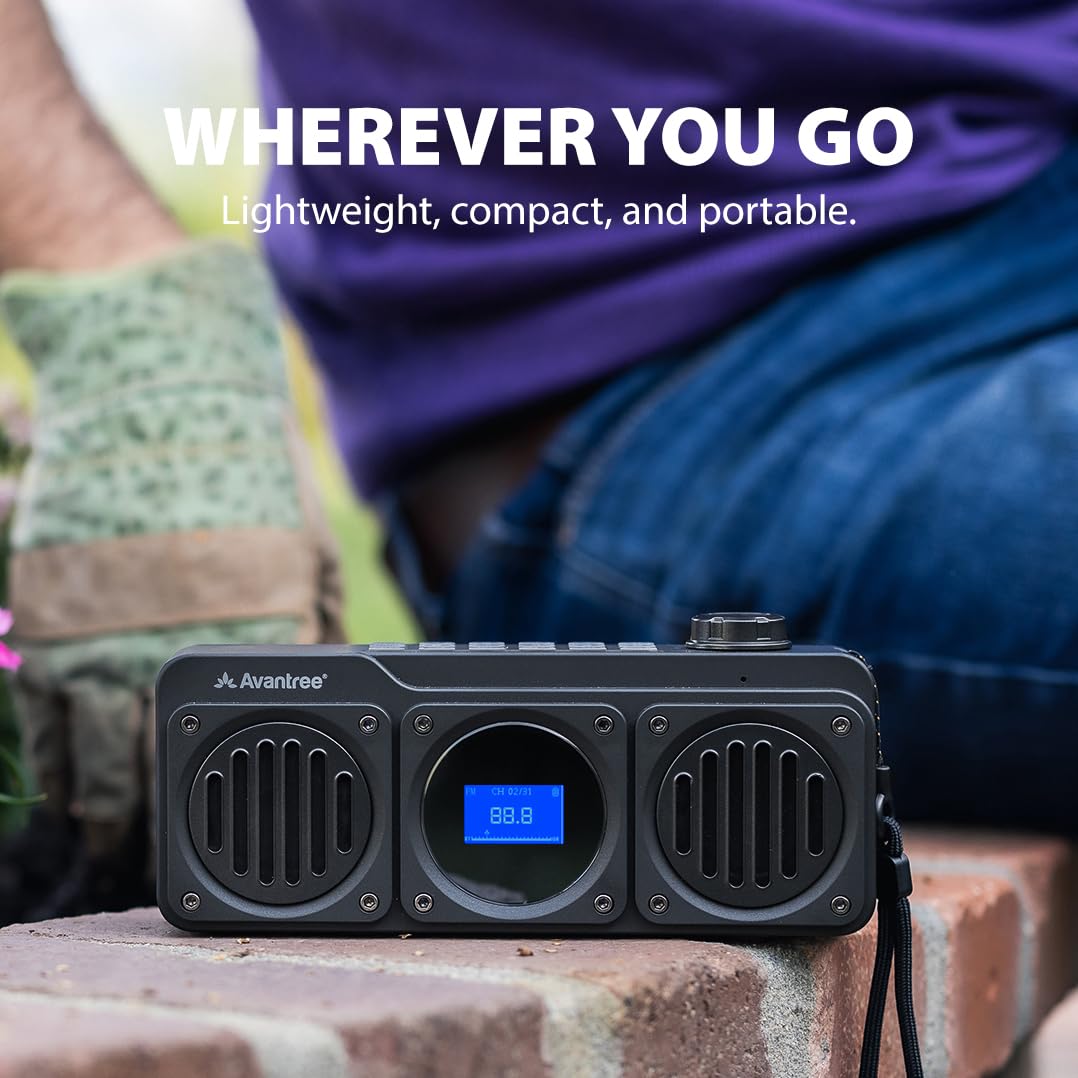 Portable FM Radio & Bluetooth Speaker K13417