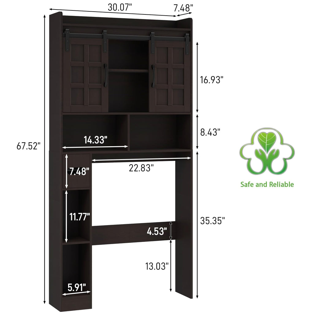 Over The Toilet Storage Cabinet with Sliding Doors N487838