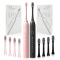 2 Pack Rechargeable Electric Toothbrushes with 8 Brush Heads A46745