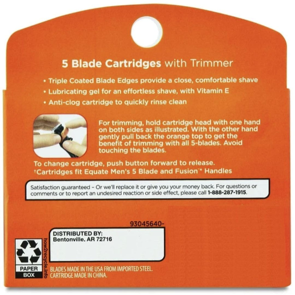 5 Blade Razor Cartridge Refills with Trimmer, 24 Count 2 Pack Y554622