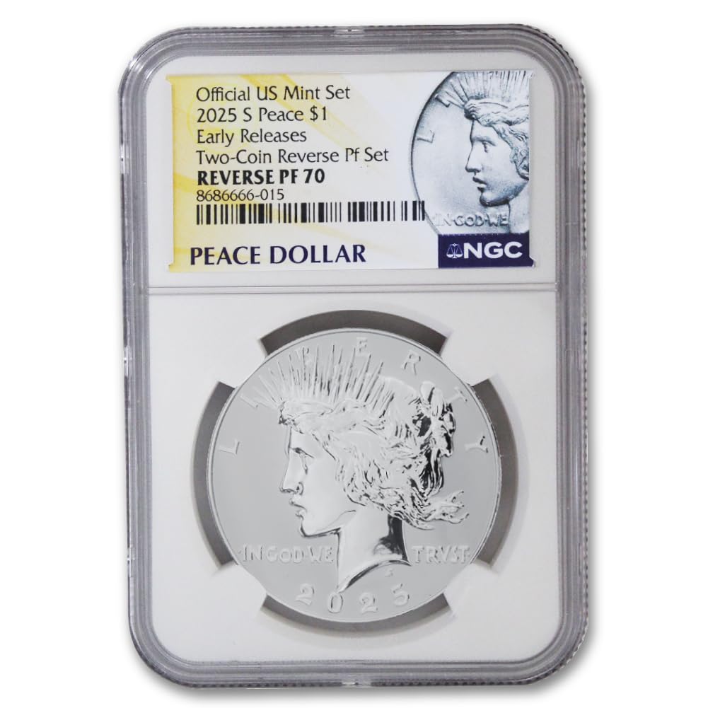 Set of 2 American Silver Morgan and Peace Dollar R684