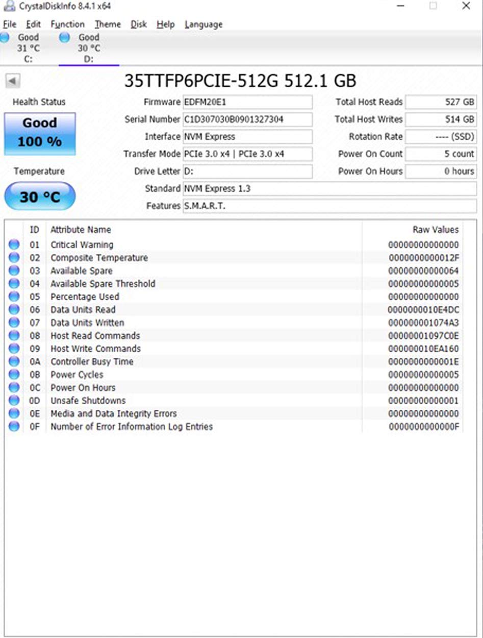 512GB NVMe PCIe M.2 2280 Internal SSD J58491