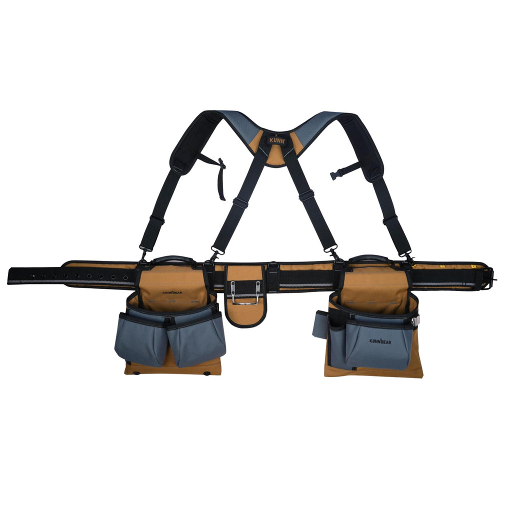 Khaki Carpenter Tool Belt with Suspenders G94317