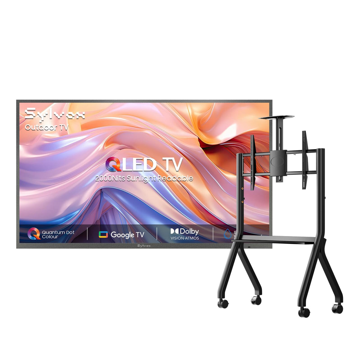 55 inch Smart QLED Outdoor TV with Rolling Stand Q999