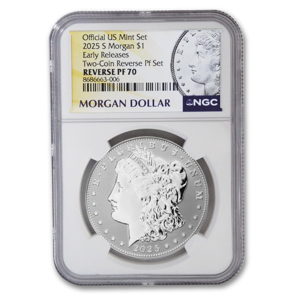 Set of 2 American Silver Morgan and Peace Dollar R684