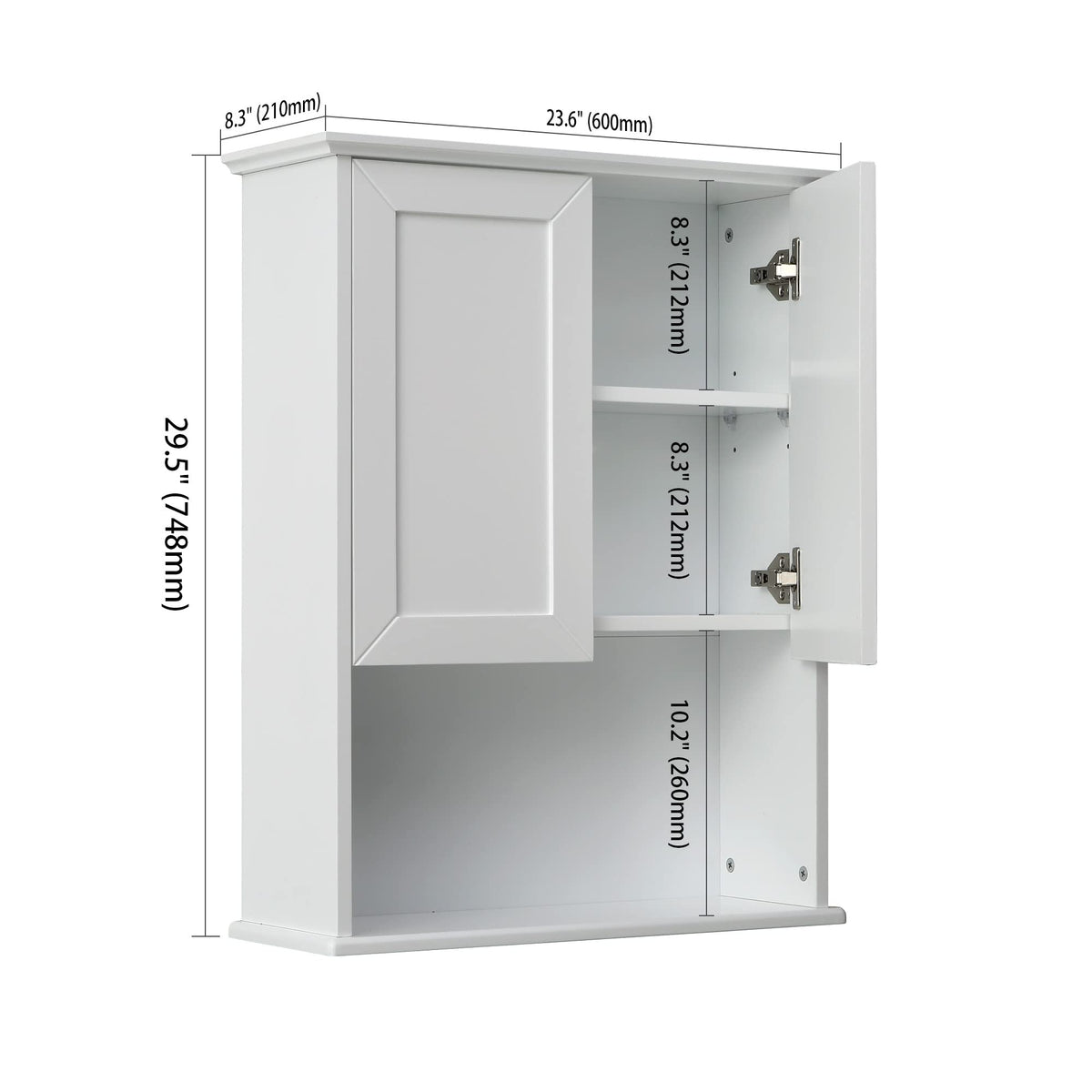 Bathroom Wall Medicine Cabinet with Soft-Close Hinges T128