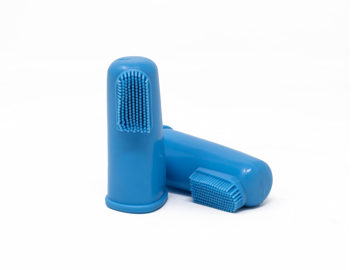 Finger Toothbrush for Pet Set of 2 Blue Q129114