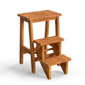 3 Tier Wood Step Ladder with Anti-Slip E2126