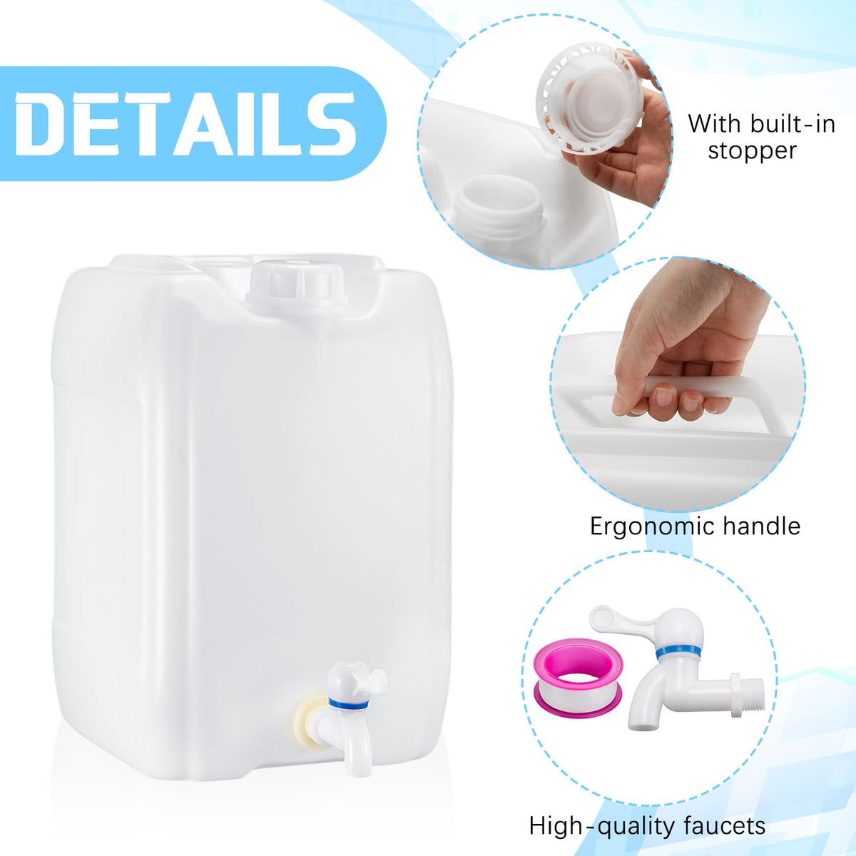 5.3 Gallon Plastic Water Dispenser with Spigot R629438