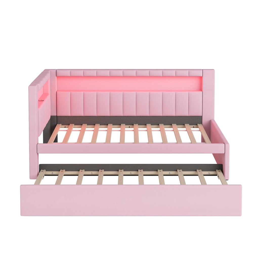 Pink Twin Size Daybed with Trundle B874989