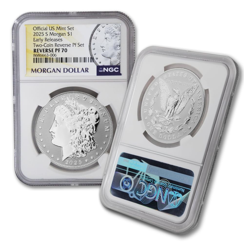 Set of 2 American Silver Morgan and Peace Dollar R684