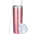 20 oz Stainless Steel Vacuum Insulated Tumbler with Lid and Straw C993359
