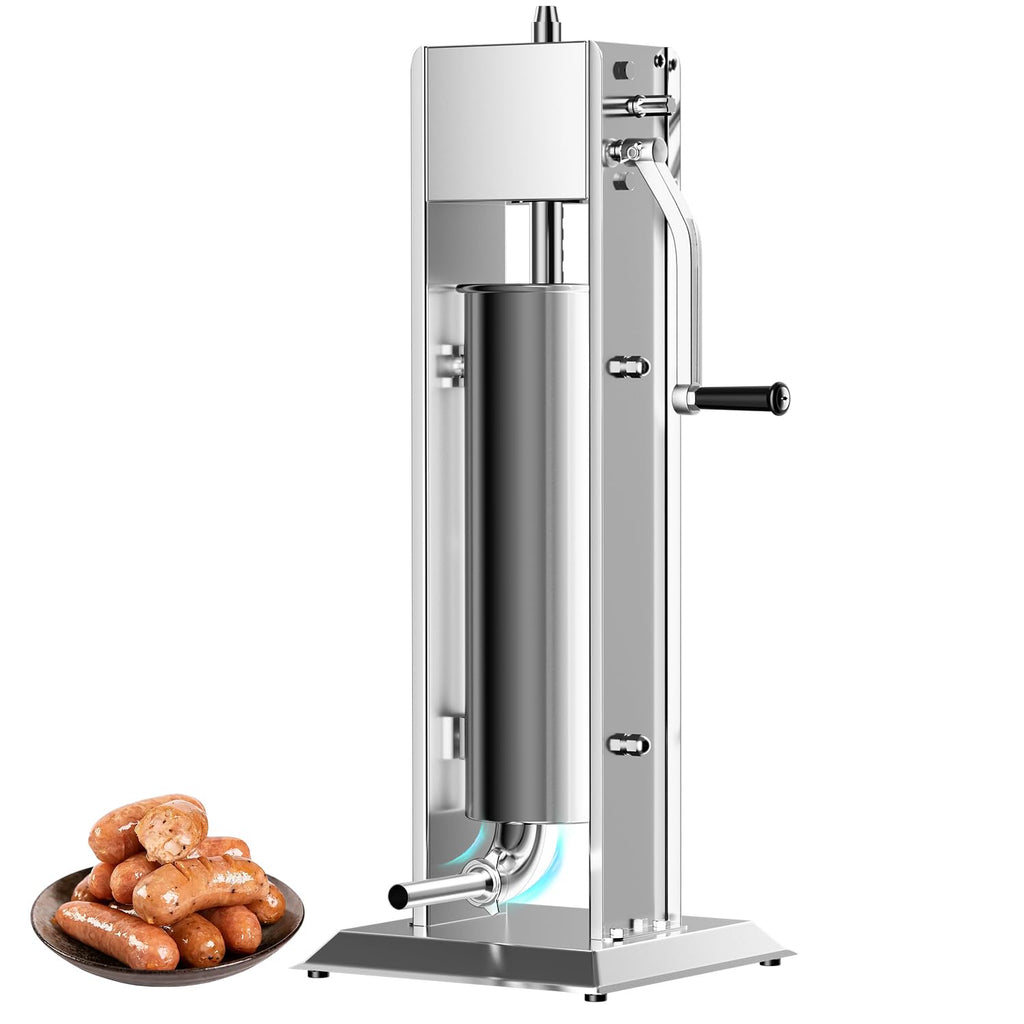 Manual Sausage Stuffer 15 Lb with 4 Stainless Steel Stuffing Tubes X93553