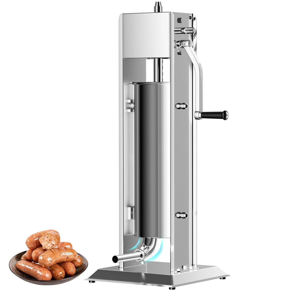 Manual Sausage Stuffer 15 Lb with 4 Stainless Steel Stuffing Tubes X93553