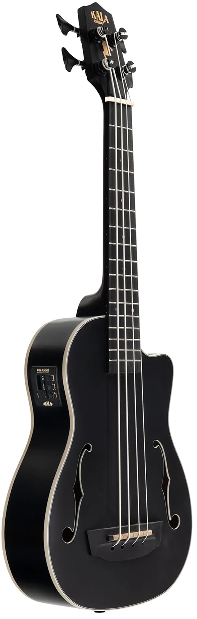 Black Mahogany Acoustic-Electric Ukulele Bass with Case J6582