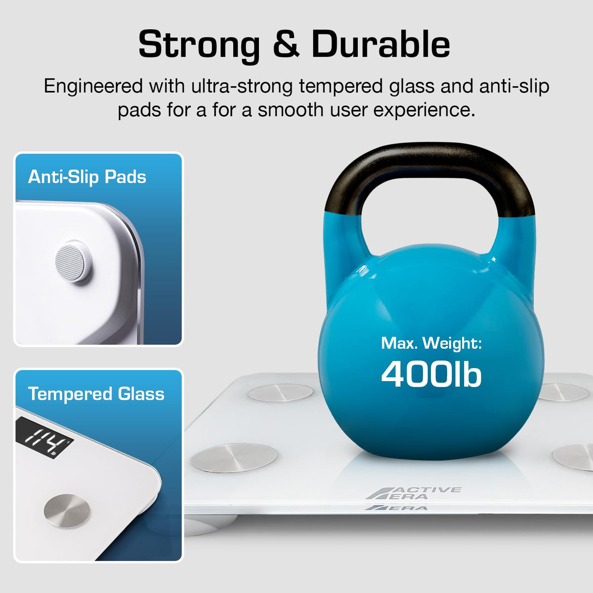 White Digital Bathroom Bluetooth Scale S359788