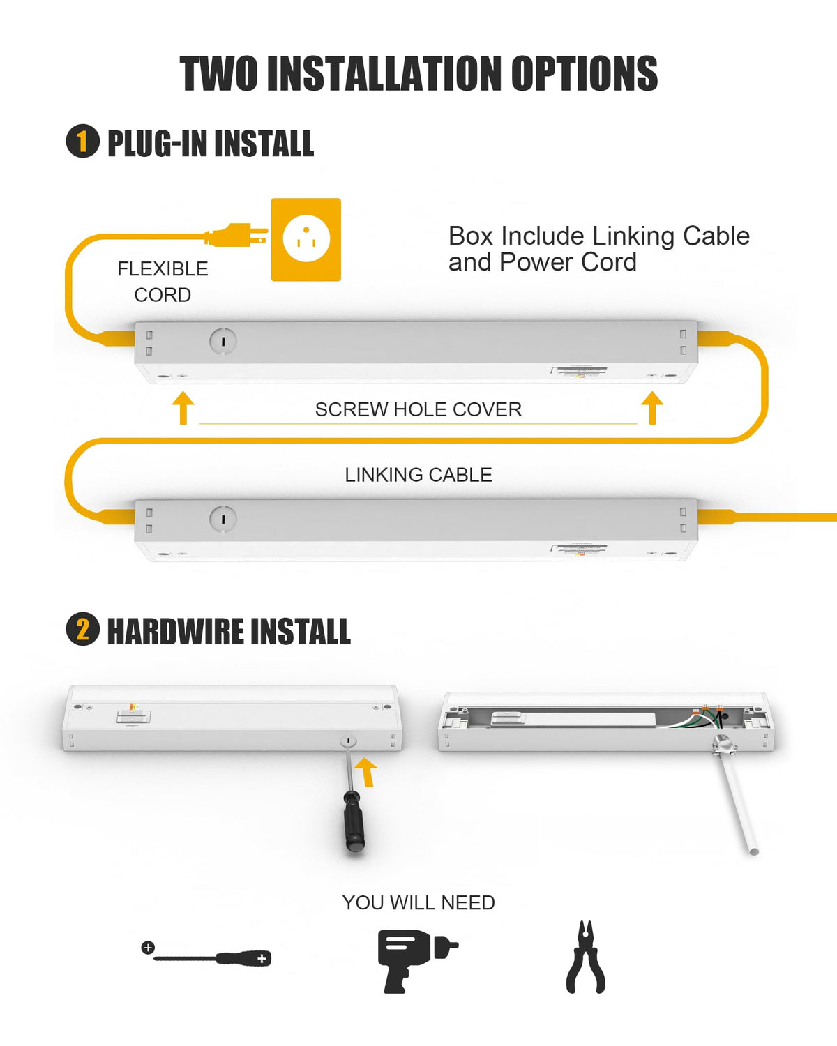 Under Cabinet Lighting with Power Cord P251