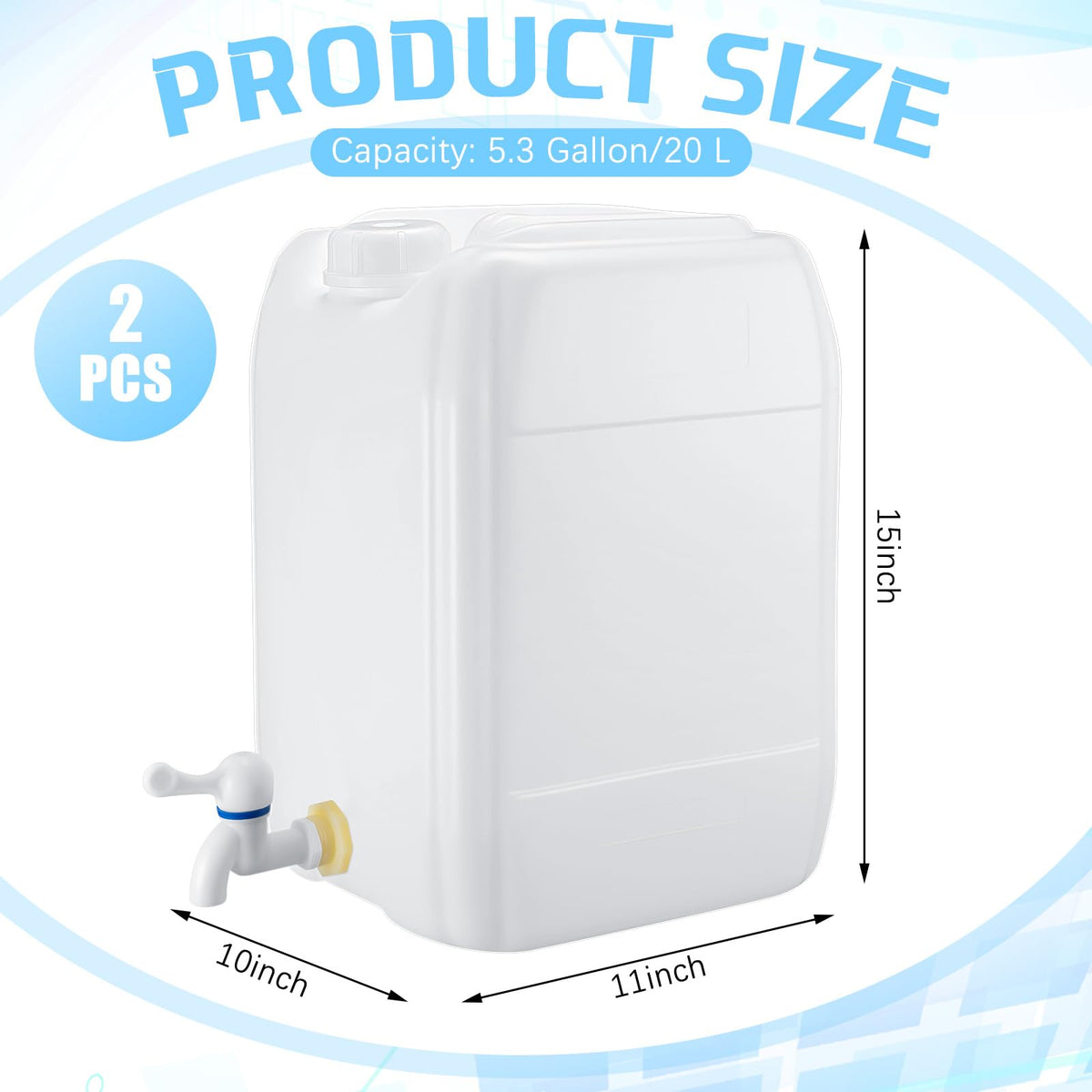5.3 Gallon Plastic Water Dispenser with Spigot R629438