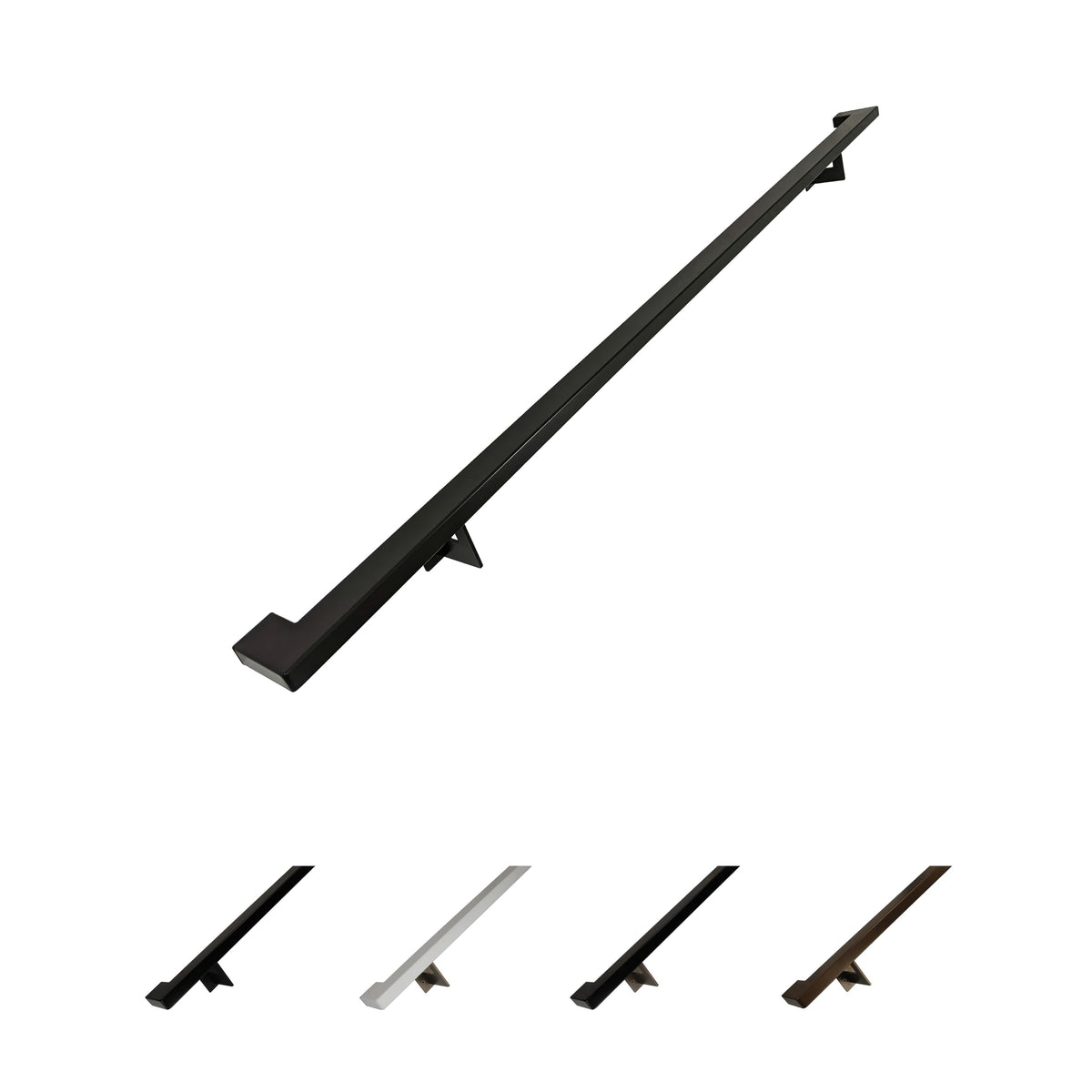 Black 5 Foot Aluminum Handrail Grab Bar Set G48878