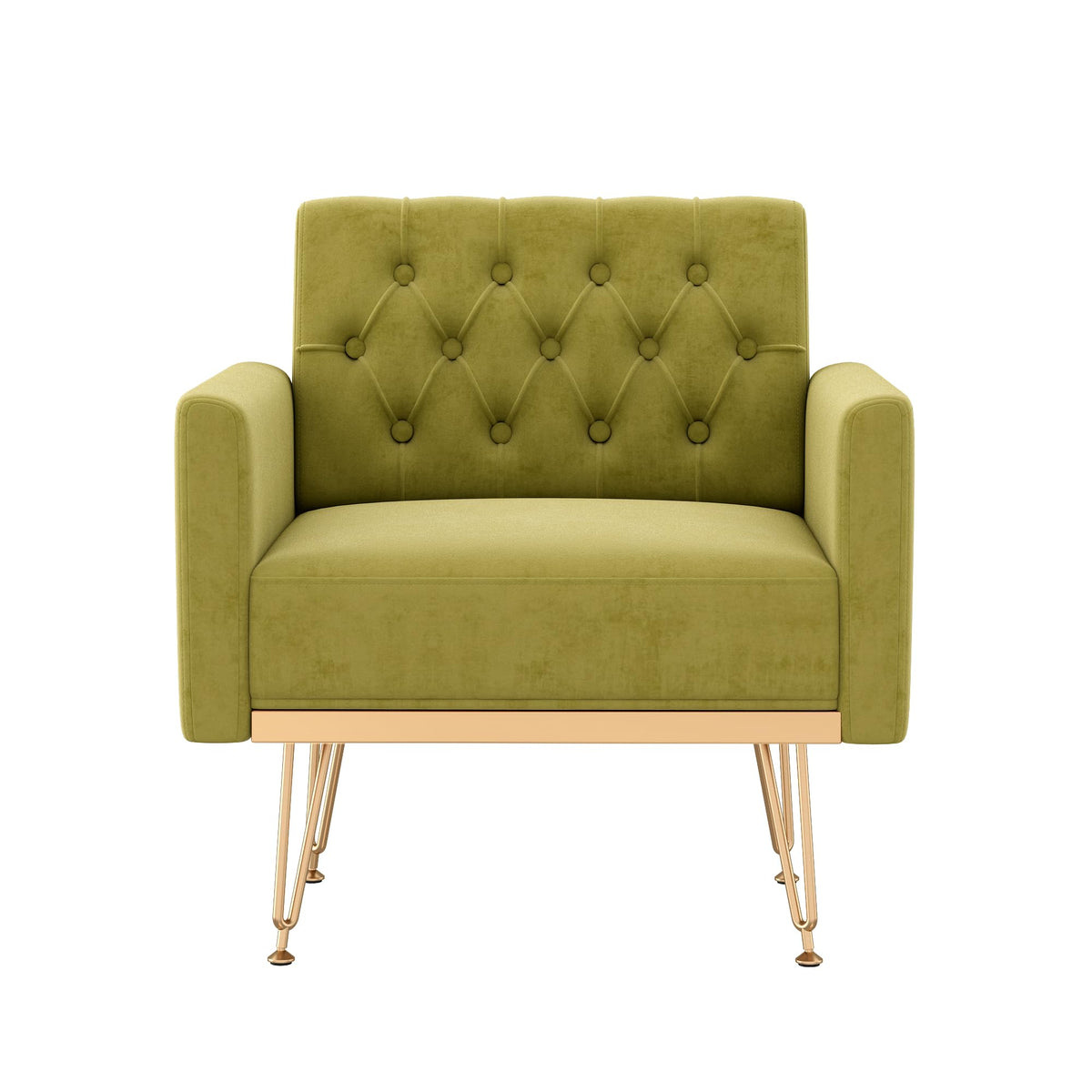 Green Velvet Accent Chair with Arm J433