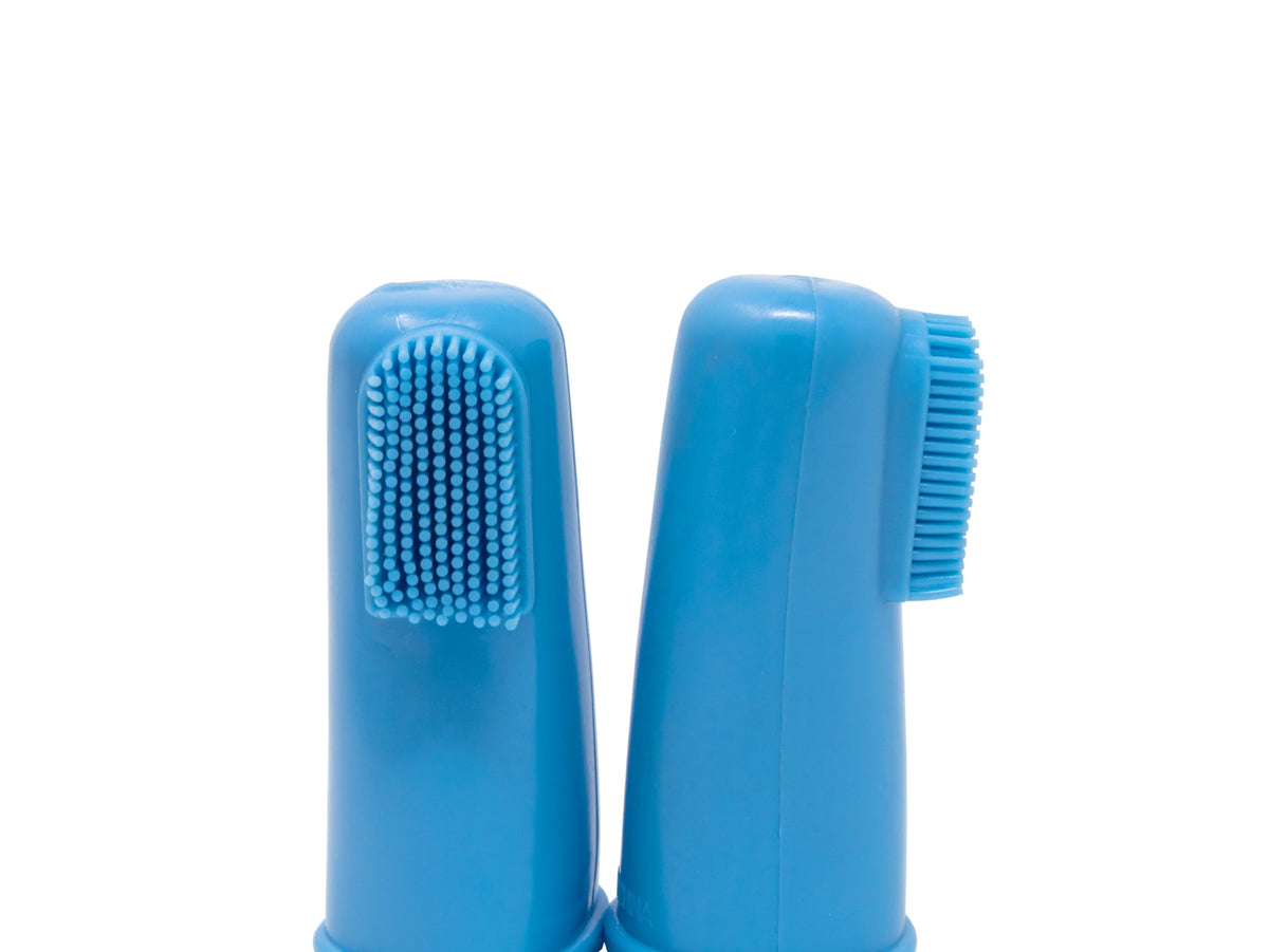 Finger Toothbrush for Pet Set of 2 Blue Q129114