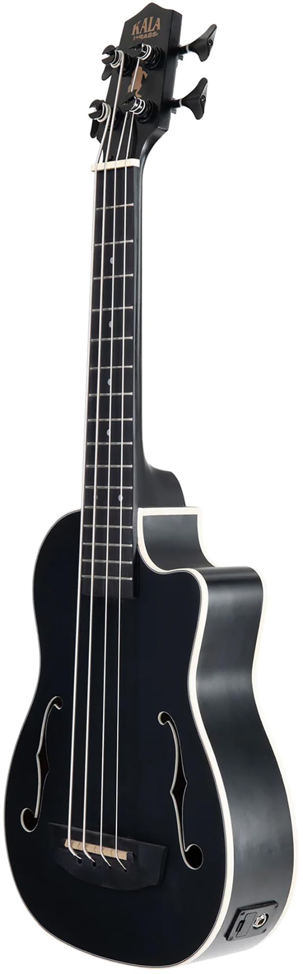 Black Mahogany Acoustic-Electric Ukulele Bass with Case J6582