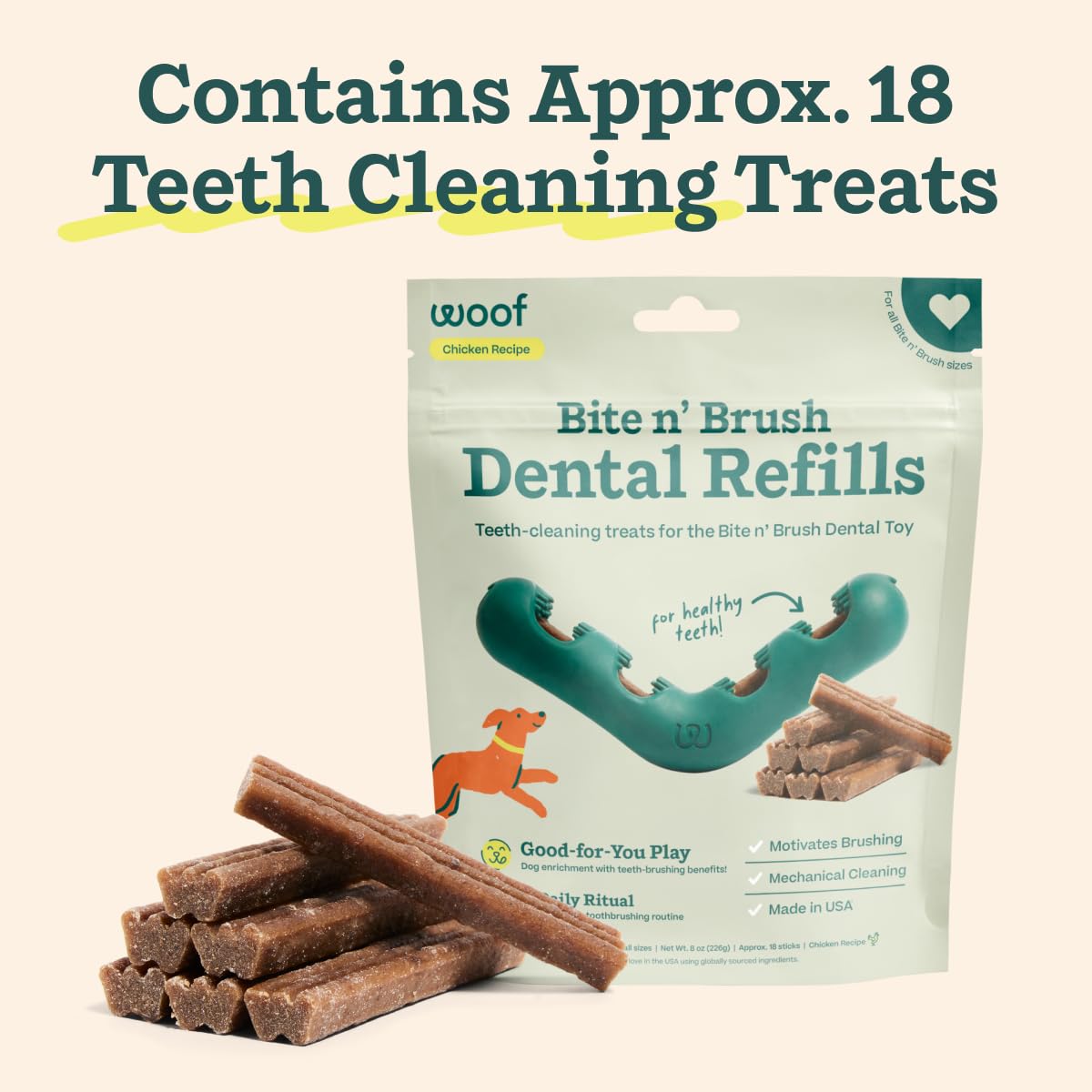 Chicken 18 Count Dog Dental Stick Refills R7333