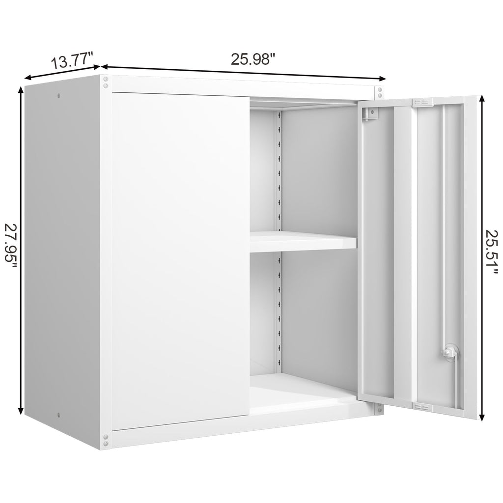 Metal Wall Mounted Storage Cabinet with Lock Y706626