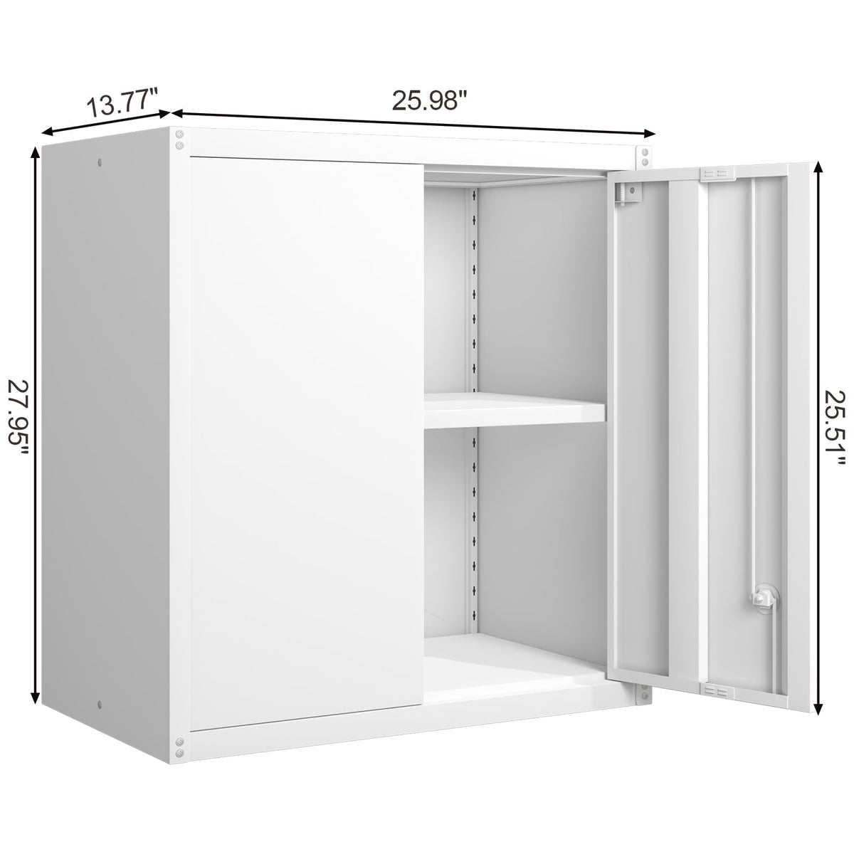 Metal Wall Mounted Storage Cabinet with Lock Y706626