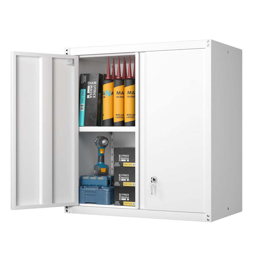 Metal Wall Mounted Storage Cabinet with Lock Y706626
