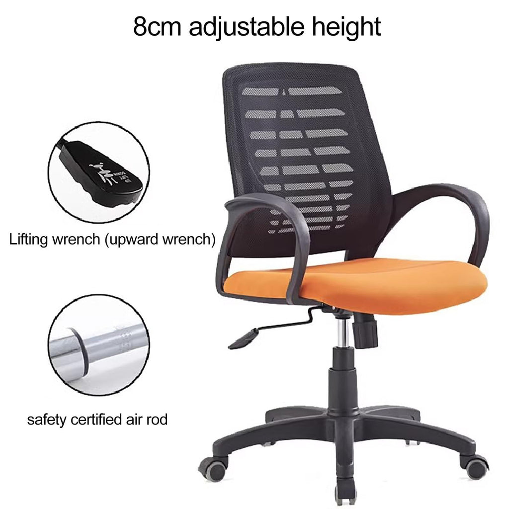 Orange Ergonomic Mesh Office Chair with Lumbar Support F629