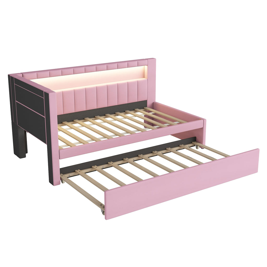 Pink Twin Size Daybed with Trundle B874989