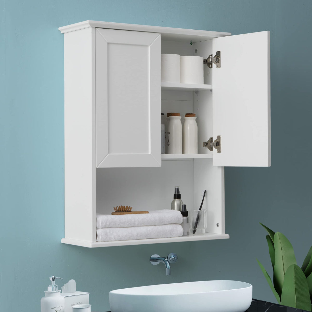 Bathroom Wall Medicine Cabinet with Soft-Close Hinges T128
