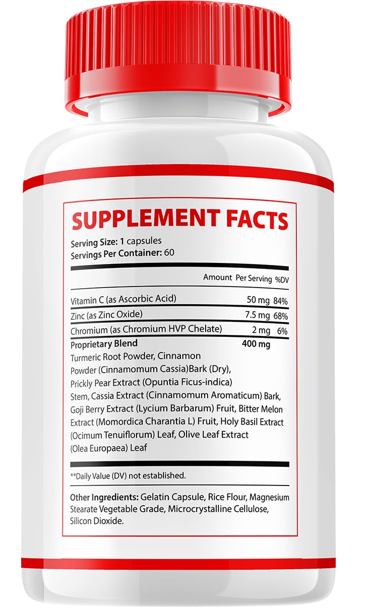 All Natural Sugar Support Capsules 120 Capsules D4458