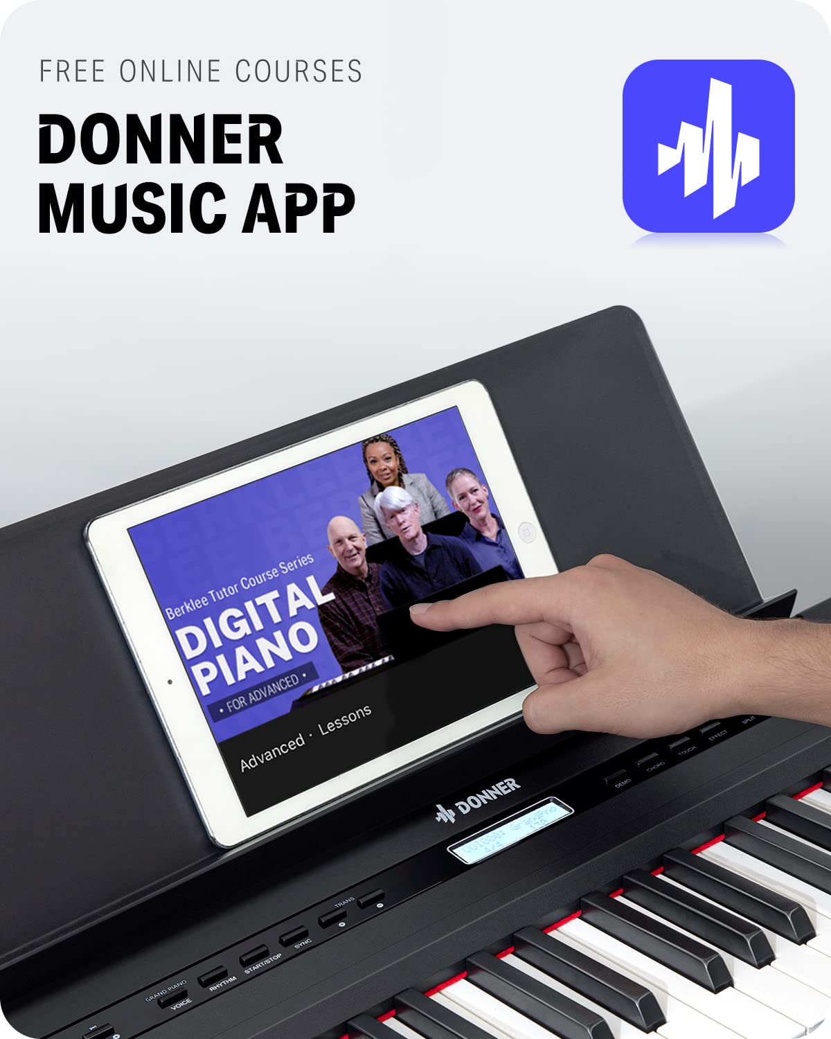 88 Key Weighted Digital Piano with Sustain Pedal M418