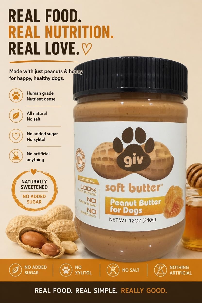 All Natural Peanut Butter 12oz Jar, 4oz Pouch & Lick Mat N364152