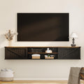 70" Black Floating TV Stand M223702