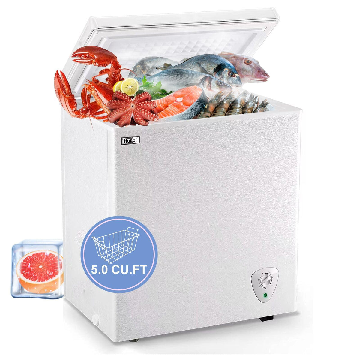 White 5.0 Cu.Ft Chest Freezer J843